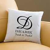 Personalized Throw Pillows - Family Monogram - 11686