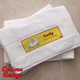 Personalized Kids Bath Towels - Curious George - 11702