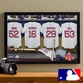 Personalized Boston Red Sox MLB Baseball Locker Room Canvas - 11703