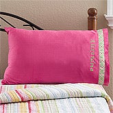 Girls Personalized Pink Pillow Case - Micro Fleece - 11705