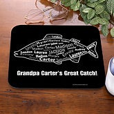 Personalized Fishing Mouse Pad - What A Catch - 11715