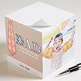 Personalized Photo Note Pad Cube - For Dad - 11729