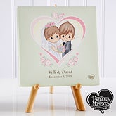 Personalized Precious Moments Wedding Heart Canvas Art - 11744