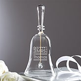 Personalized Crystal Wedding Bell - Mr. and Mrs. - 11771