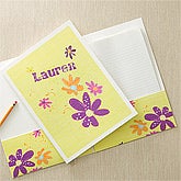 Personalized Girls Folders - Flowers - 11834