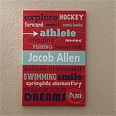 Boys Personalized Canvas Art - His Life - 11861