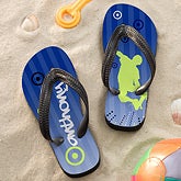 Personalized Boys Flip Flop Sandals - Skateboarding - 11917