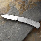 Personalized Stainless Steel Pocket Knife - 11925