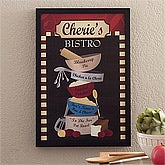 Personalized Kitchen Decor - Family Bistro Wall Canvas - 11958
