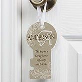 Personalized Door Knob Hanger - Happy Home - 12002