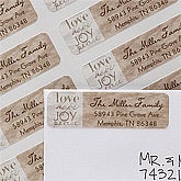 Personalized Return Address Labels - Love, Hop, Joy, Peace - 12020