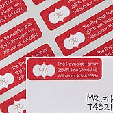 Personalized Holiday Monogram Return Address Labels - 12039