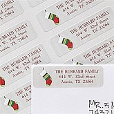 Personalized Holiday Address Labels - Christmas Stocking - 12049