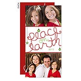 Personalized Holiday Photo Postcards - Peace On Earth - 12056 Personalized Holiday Photo Postcards - Peace On Earth - 12056