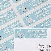 Personalized Holiday Return Address Labels - Ice Skates - 12063
