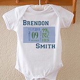 Personalized Baby Boy Clothes - Birth Date - 12074