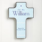 Personalized Nursery Wall Cross - God Bless Baby - 12077