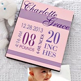 Personalized Baby Girl Photo Album - Baby's Birth - 12079