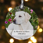 Personalized Pet Memorial Photo Christmas Ornament - 12126 Personalized Pet Memorial Photo Christmas Ornament - 12126
