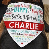 Personalized Dog Bandana - Happy Birthday - 12142