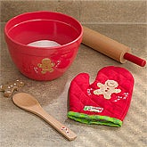 Personalized Kids Baking Set - Gingerbread Cookies - 12147