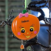 Personalized Halloween Ornaments - Miss Pumpkin - 12153