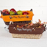  Fall Leaves Embroidered Basket 