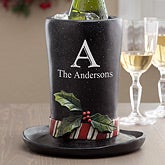Personalized Wine Chiller - Christmas Top Hat - 12185