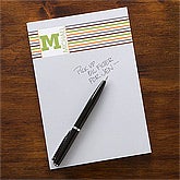 Personalized Notepads - Classy Stripes - 12226