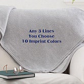 Personalized Fleece Sweatshirt Blankets - Custom Text - 12262