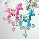 Personalized Baby Christmas Ornaments - Rocking Horse - 12271