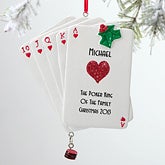 Personalized Poker Christmas Ornaments - 12273
