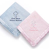 Personalized Baby Blankets - God Bless Baby - 12288 Personalized Baby Blankets - God Bless Baby - 12288