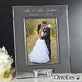 Personalized Crystal Wedding Picture Frame by Orrefors - 12306