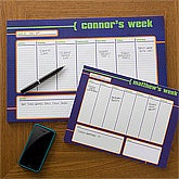 Personalized Desk Pad Calendars for Men - His Weekly Agenda - 12311