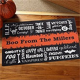 Halloween Words Personalized Doormats - 12314