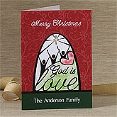 Personalized Christian Christmas Cards - God Is Love - 12366