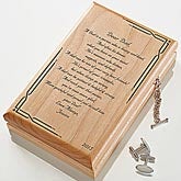 Personalized Wood Jewelry Valet Box - Dad Poem - 12379