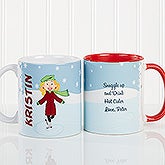 Personalized Holiday Mugs - Ice Skating - 12392