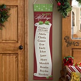 Personalized Christmas Door Banners - Family Christmas List - 12423