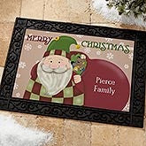 Personalized Christmas Doormats - Vintage Santa Claus