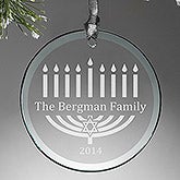 Personalized Hanukkah Ornament - Menorah - 12428