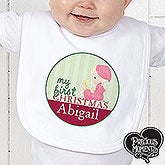Personalized First Christmas Baby Bibs - Precious Moments - 12463