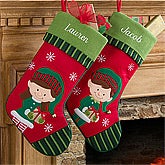 Personalized Kids Christmas Stockings - Santa's Helper - 12472