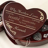 Personalized Jewelry Boxes - Why I Love You Heart - 12532