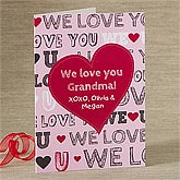 Personalized Heart Greeting Cards - All About Love - 12535