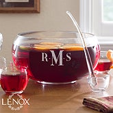 Personalized Punch Bowl Set - Elegant Monogram - 12545