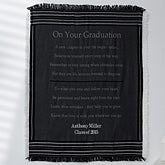 Personalized Graduation Throw Blanket - Striped - 12567