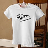 Bat Bat Girl White Fitted Tee - ADULT
