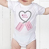 Personalized Baby Clothes - New Recruit Dog Tags - 12609